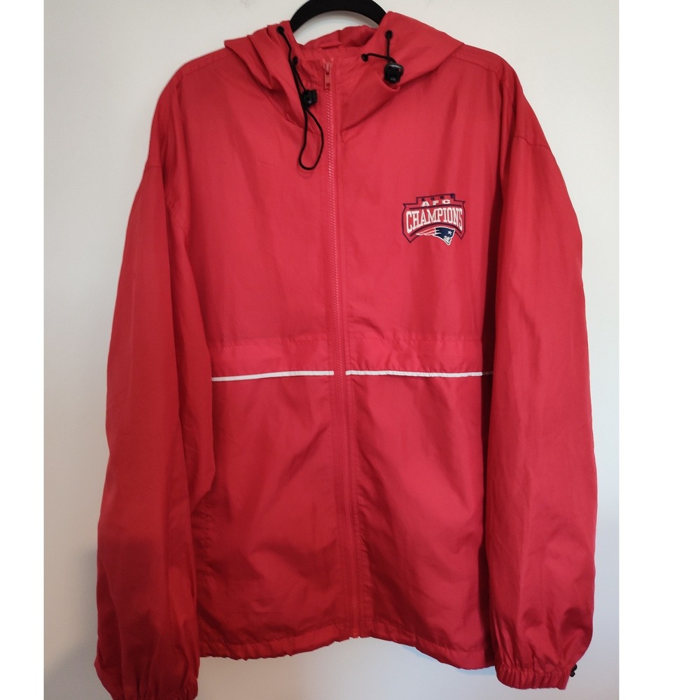 Sports GMT New England Patriots 2003 AFC Champions Windbreaker Jacket Red XL